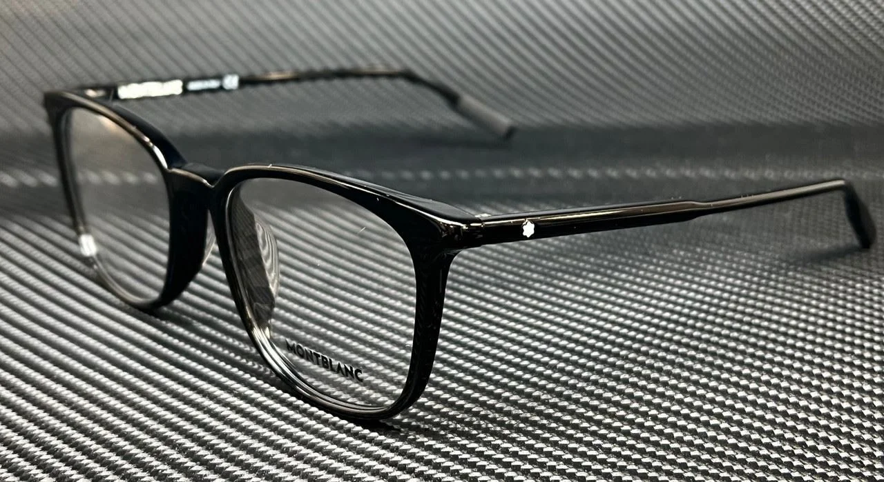 MONT BLANC MB0089OK 001 Black Square Round Men