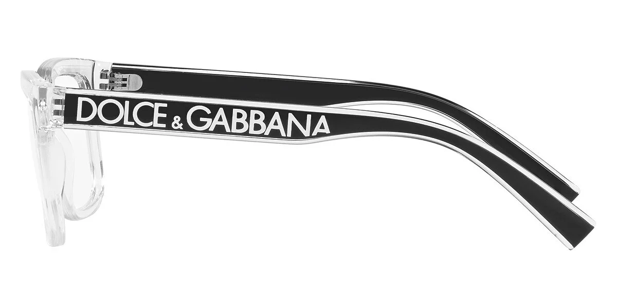 New Dolce & Gabbana Plastic Square Eyeglasses DG5101 3133 Crystal 52mm 4