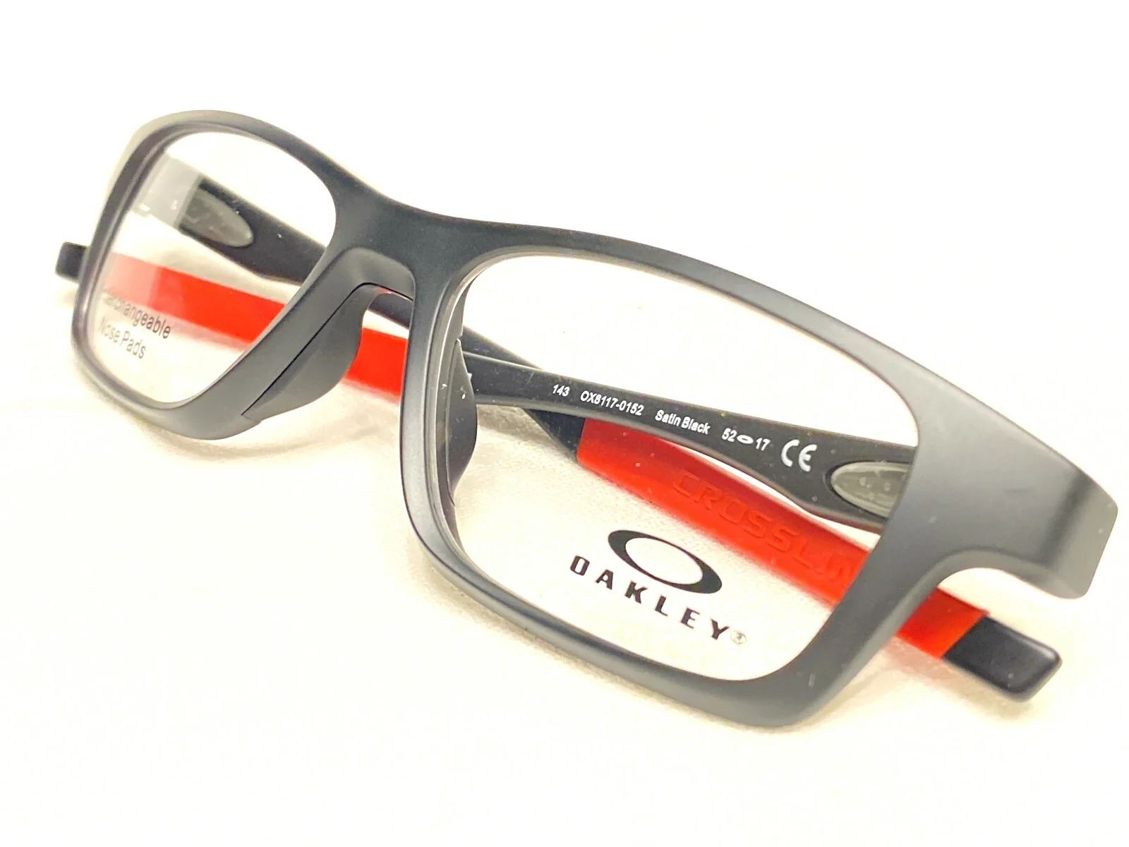 NEW Oakley Crosslink OX8117-0152 Mens Satin Black Eyeglasses Frames 52/17-143