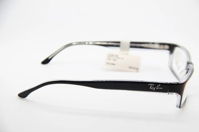 NEW RAY-BAN RB 5114 2034 BLACK CLEAR AUTHENTIC EYEGLASSES 52-16 2