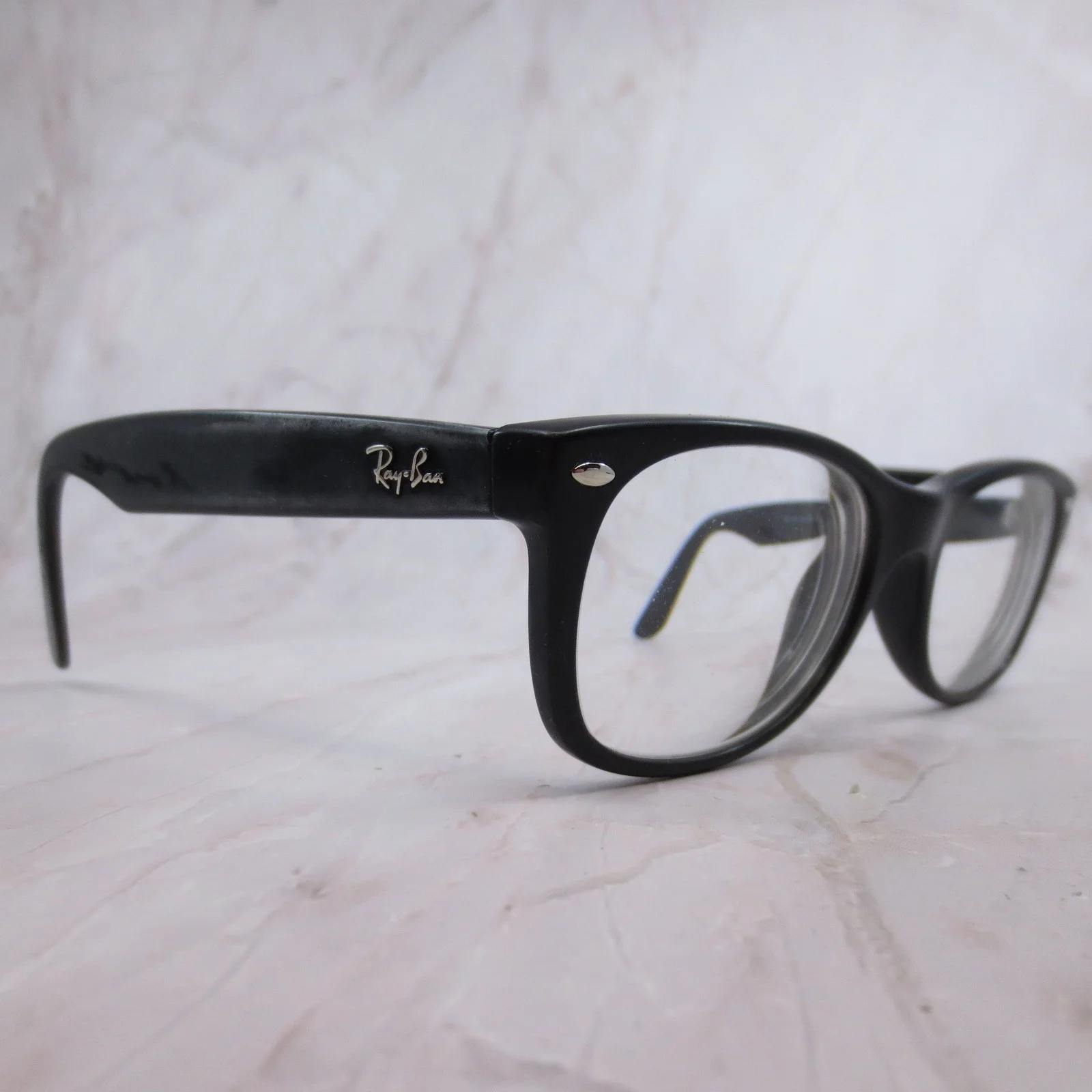 NEW RAY-BAN RB 5114 2034 BLACK CLEAR AUTHENTIC EYEGLASSES 52-16 3