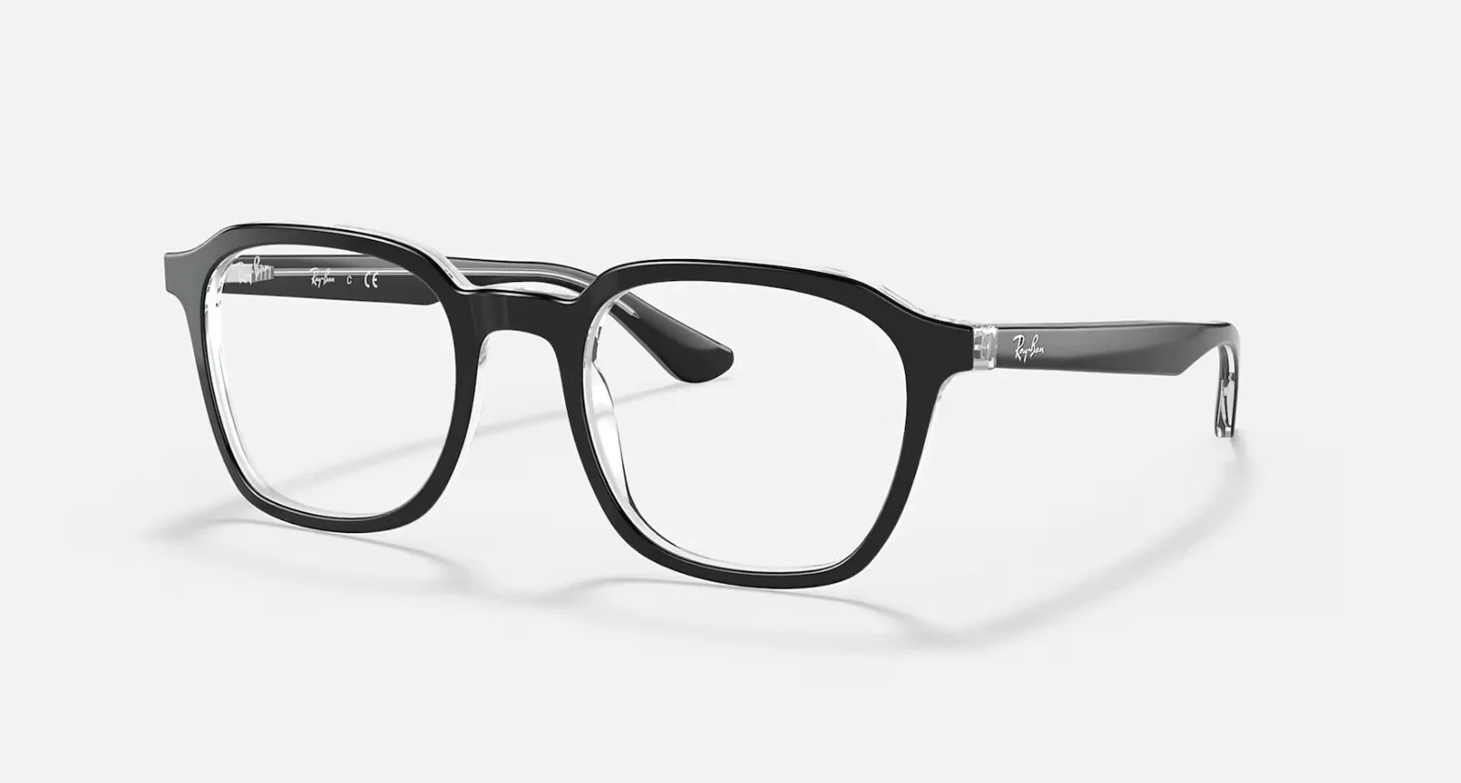 NEW RAY-BAN RB 5114 2034 BLACK CLEAR AUTHENTIC EYEGLASSES 52-16 4