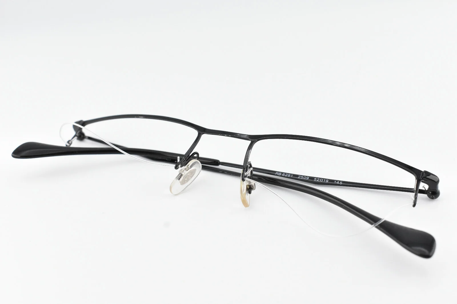 Ray-Ban Eyeglasses Frame RB 6291 2509 Black Men Women Half Rim 52[]19 145 #3488 2