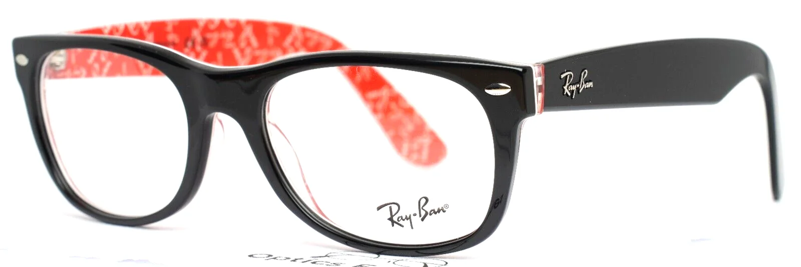 RAY BAN RB5184 2479 Black Mens Wayfarer Full Rim Eyeglasses 52-18-145 B:38