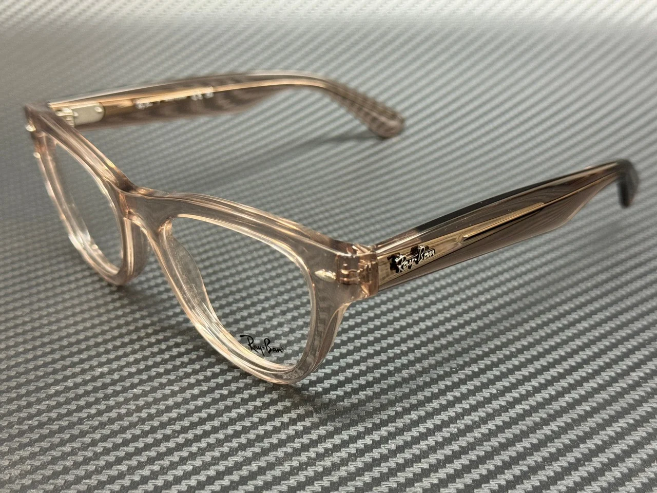 RAY BAN RX5510 8449 Transparent Brown Unisex 52 mm Eyeglasses