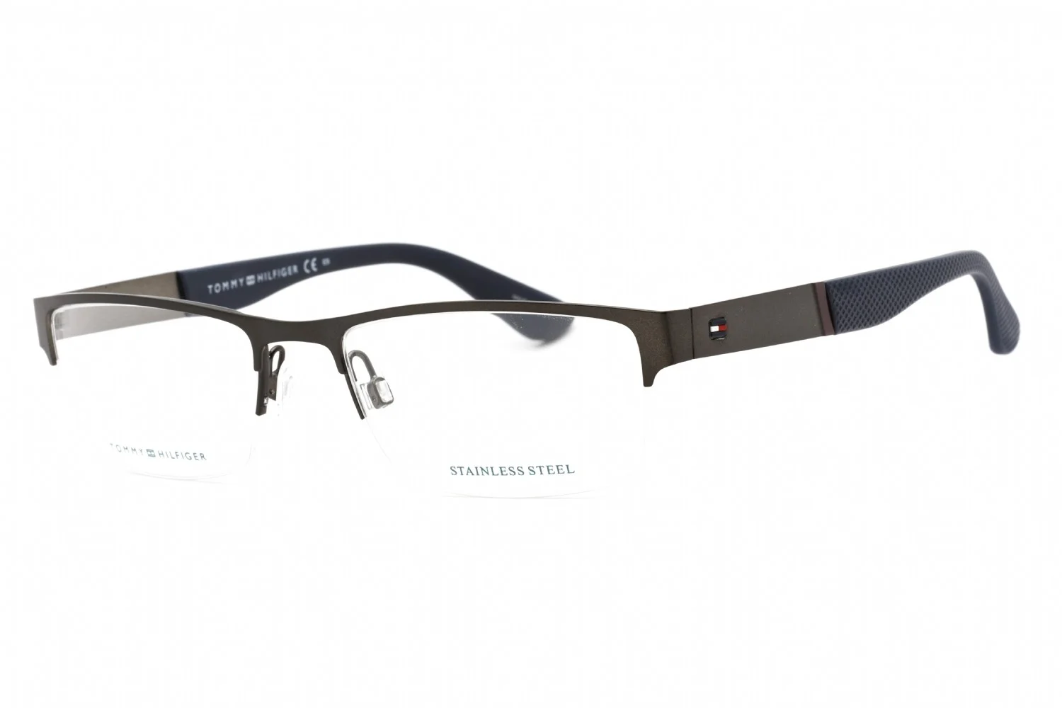 TOMMY HILFIGER TH1524-R80-52 Eyeglasses Size 52mm 18mm 145mm ruthenium Men